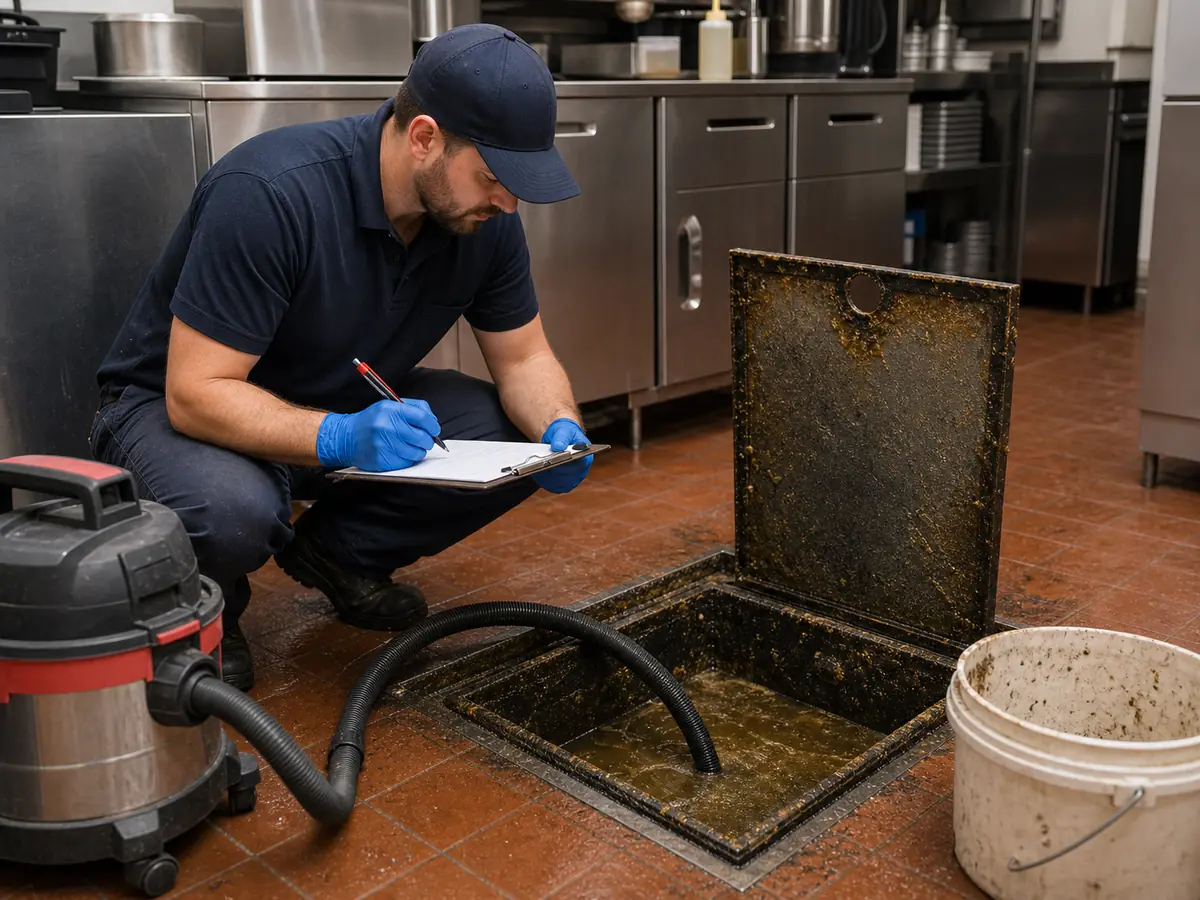 limpeza preventiva de caixa de gordura - plumbing service